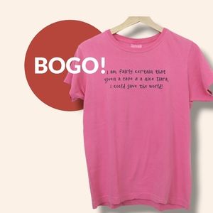 Comfort Colors T-shirt Funny Cape and Tiara Short Sleeve Crew Neck Pink Medium